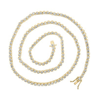 Round Diamond 20-inch Tennis Chain Necklace 8-5/8 Cttw
