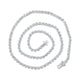 Round Diamond 18-inch Tennis Chain Necklace 10-1/4 Cttw
