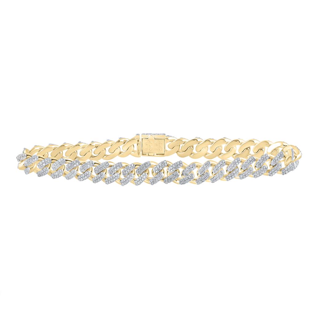 Round Diamond Cuban Link Bracelet