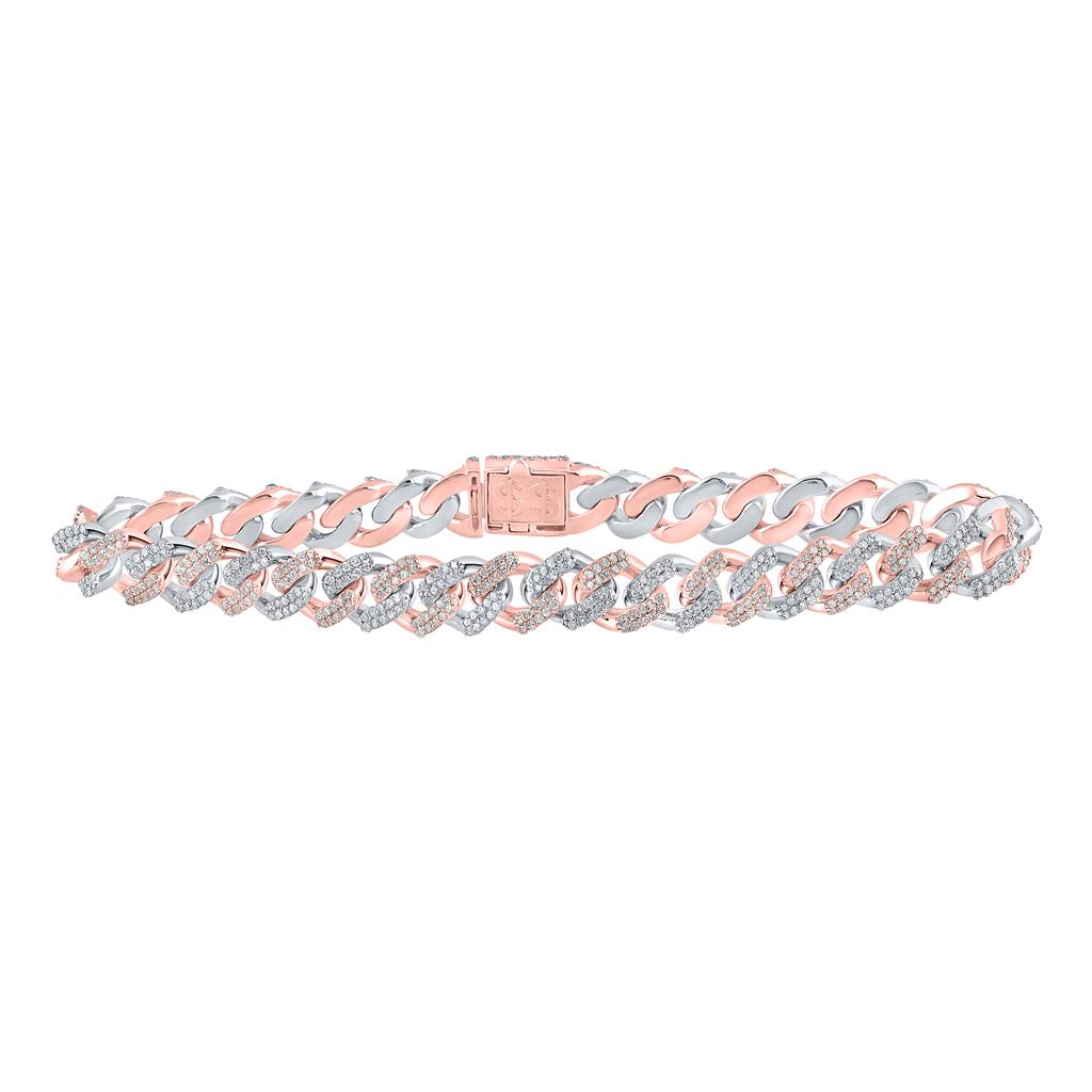 Round Diamond Cuban Link Bracelet