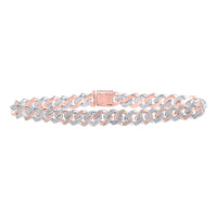 Round Diamond Cuban Link Bracelet