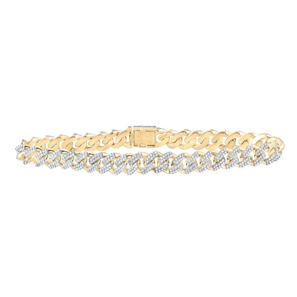 Round Diamond Cuban Link Bracelet