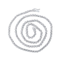 Round Diamond Link Chain Necklace