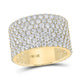 Round Diamond 7-Row Statement Band Ring 7-1/2 Cttw