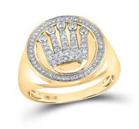 Round Diamond Circle Ring 3/8 Cttw
