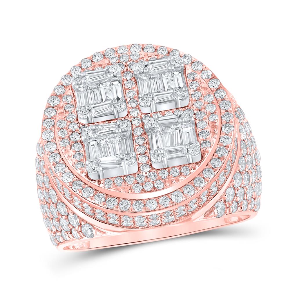 Baguette Diamond Circle Ring 3-7/8 Cttw