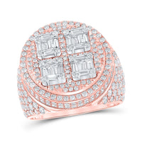 Baguette Diamond Circle Ring 3-7/8 Cttw
