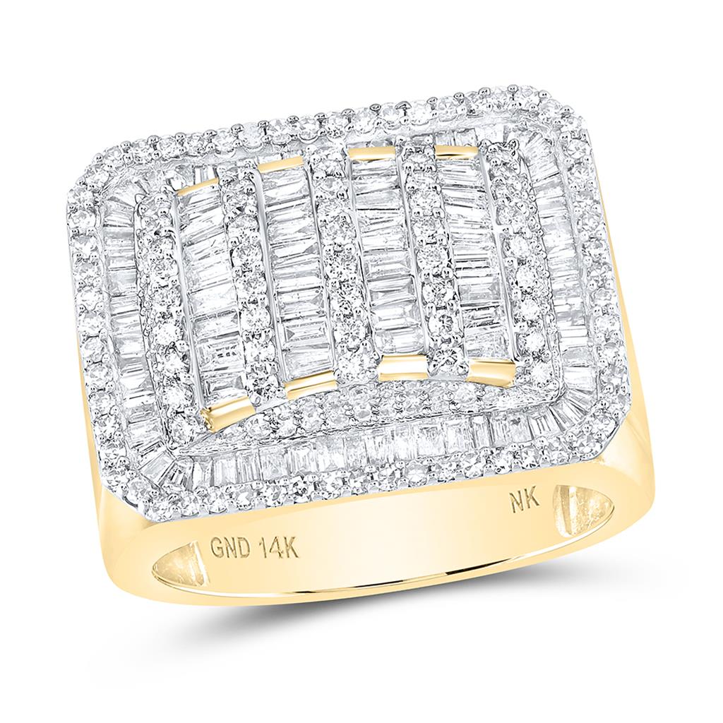 Baguette Diamond Cluster Ring 2-1/3 Cttw