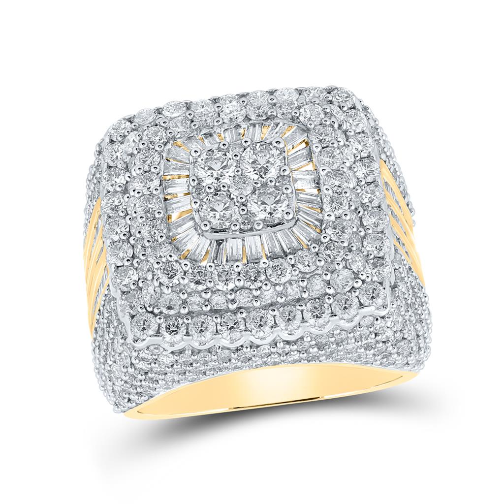 Baguette Diamond Square Cluster Ring 6-5/8 Cttw