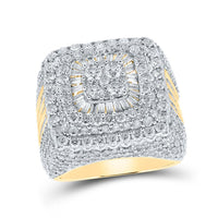 Baguette Diamond Square Cluster Ring 6-5/8 Cttw