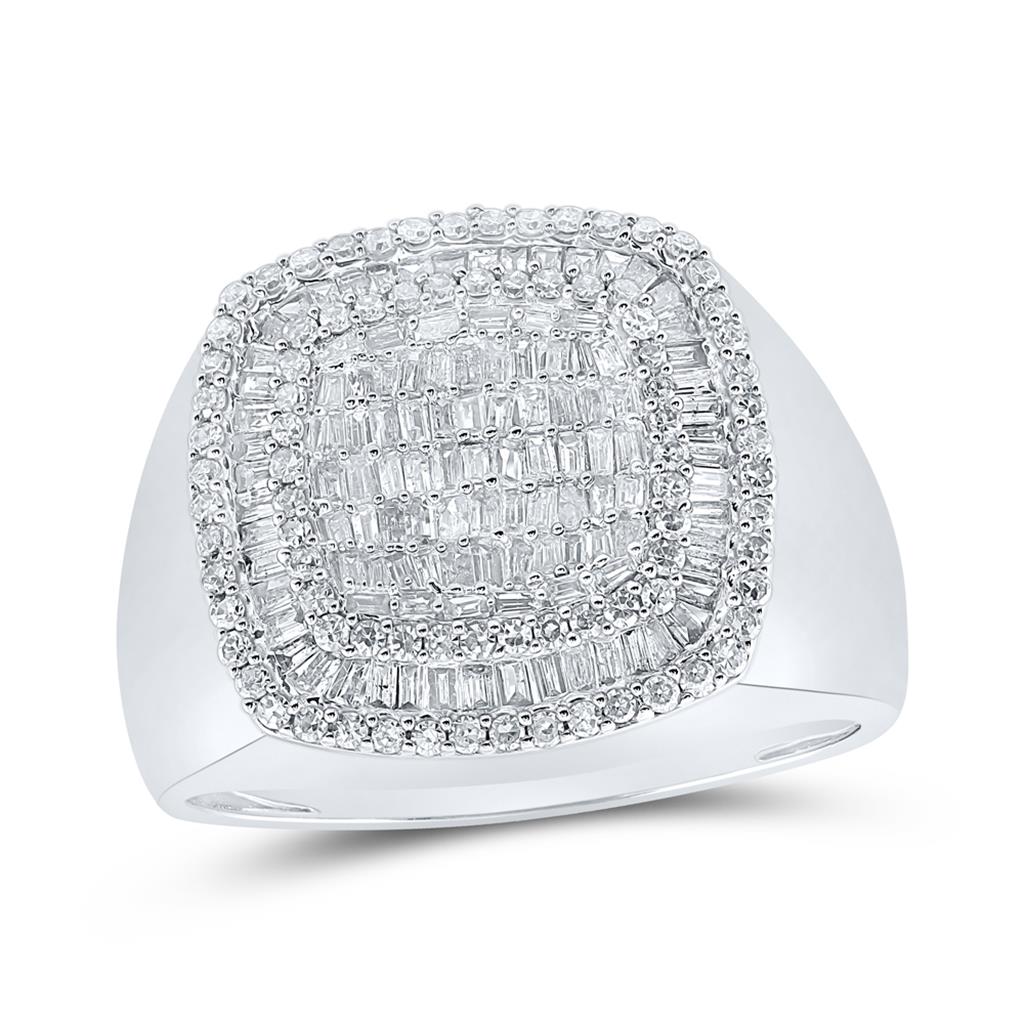 Baguette Diamond Square Ring 1-1/5 Cttw