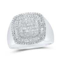 Baguette Diamond Square Ring 1-1/5 Cttw