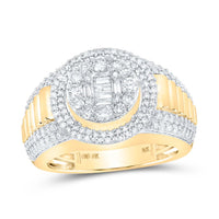 Round Diamond Circle Ring 1-5/8 Cttw