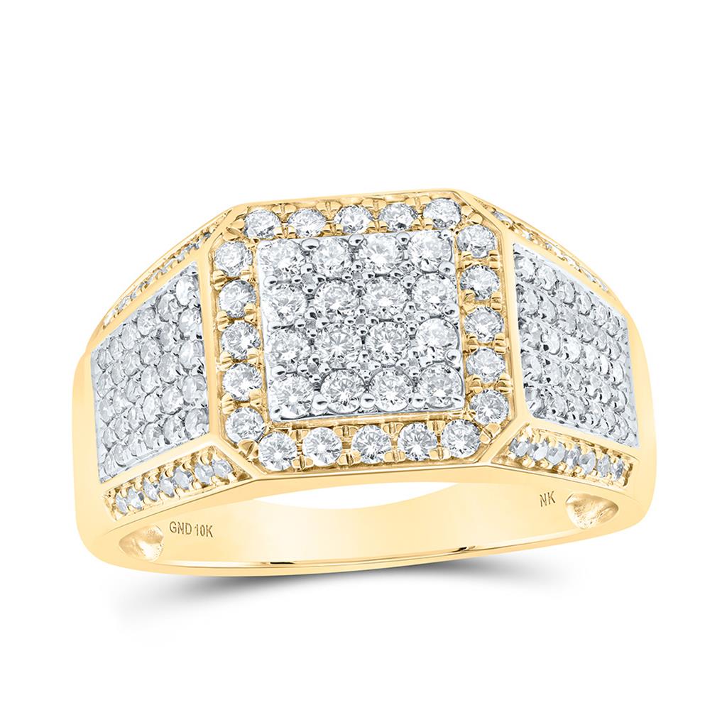 Round Diamond Square Ring 1 Cttw