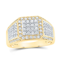 Round Diamond Square Ring 1 Cttw