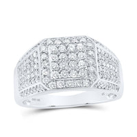Round Diamond Square Ring 1 Cttw