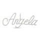 10k Yellow Gold Round Diamond Angela Name Pendant