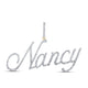10k Yellow Gold Round Diamond Nancy Name Pendant