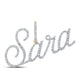 10k Yellow Gold Round Diamond Sara Name Pendant