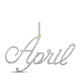 10k Yellow Gold Round Diamond April Name Pendant