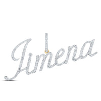 10k Yellow Gold Round Diamond Jimena Name Pendant