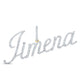 10k Yellow Gold Round Diamond Jimena Name Pendant
