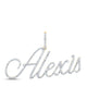 10k Yellow Gold Round Diamond Alexis Name Pendant