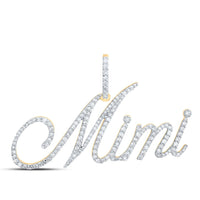 10k Yellow Gold Round Diamond Mimi Name Pendant