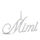 10k Yellow Gold Round Diamond Mimi Name Pendant