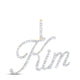 10k Yellow Gold Round Diamond Kim Name Pendant