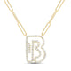 Diamond Initial Necklace - 18 Inch 1/3 Cttw