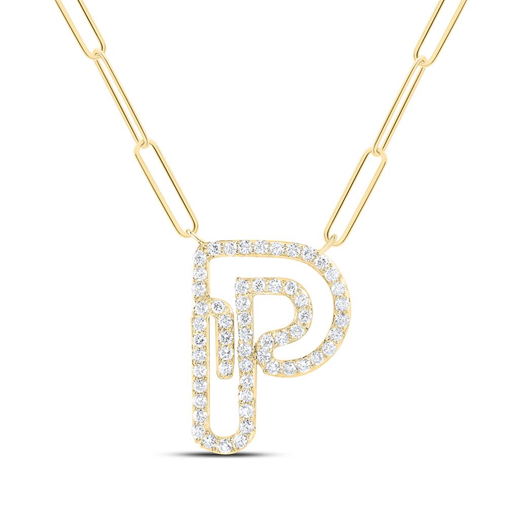 Diamond Initial Necklace - 18 Inch 1/3 Cttw