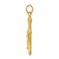 14K Reversible Crucifix Pendant