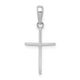 14k White Gold Polished Cross Pendant