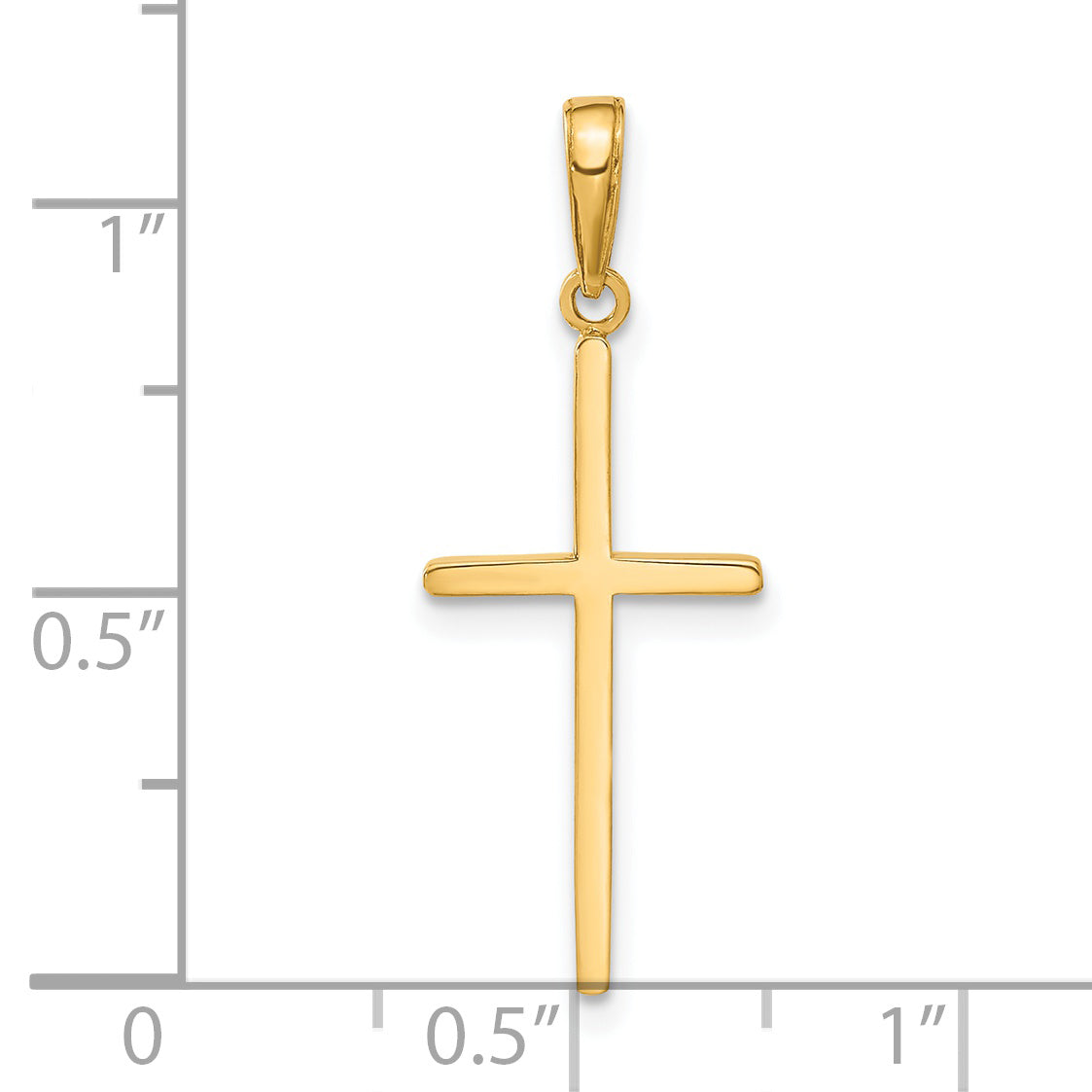14k Polished Cross Pendant