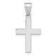 14k White Gold Polished Cross Charm