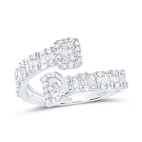 Diamond Fashion Initial E Ladies Cuff Ring 1/2 Cttw