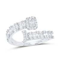 Diamond Fashion Initial J Ladies Cuff Ring 1/2 Cttw