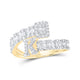 Diamond Fashion Initial K Ladies Cuff Ring 5/8 Cttw