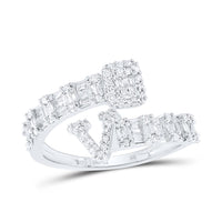 Diamond Fashion Initial V Ladies Cuff Ring 1/2 Cttw