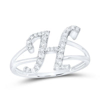 Diamond Gift Initial H Ladies Ring 1/4 Cttw