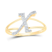 Diamond Gift Initial X Ladies Ring 1/6 Cttw
