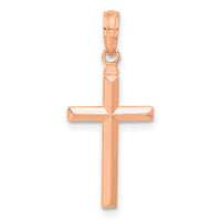 14k Rose Gold Reversible Latin Cross Pendant