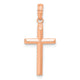 14k Rose Gold Reversible Latin Cross Pendant