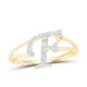 Diamond Gift Initial F Ladies Ring 1/6 Cttw