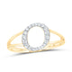 Diamond Gift Initial O Ladies Ring 1/6 Cttw