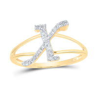 Diamond Gift Initial X Ladies Ring 1/6 Cttw