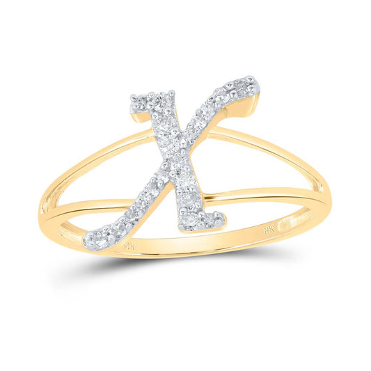 Diamond Gift Initial X Ladies Ring 1/6 Cttw