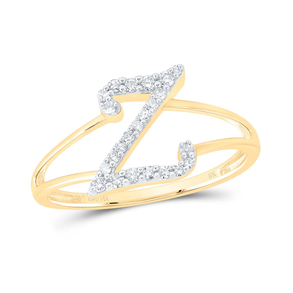 Diamond Gift Initial Z Ladies Ring 1/6 Cttw