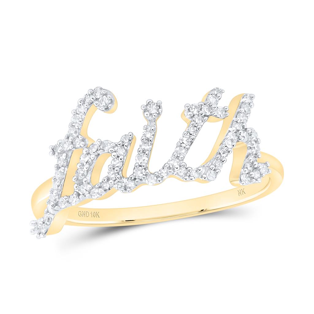 Diamond Gift Faith Ladies Ring 1/5 Cttw